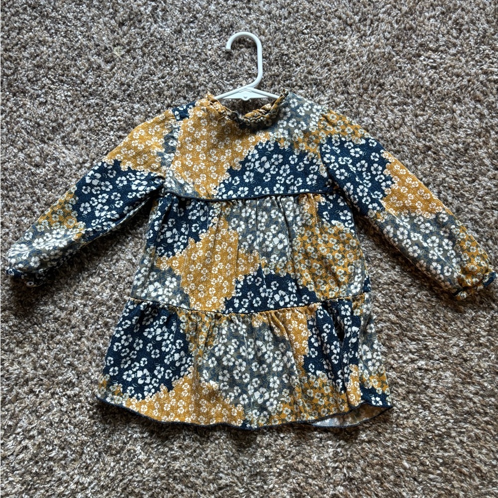 Zara Toddler Floral Long Sleeve Dress